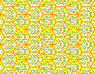Fototapeta premium Yellow and green seamless geometric pattern , Textile design. 