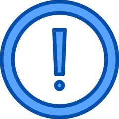 Alert blue outline icon