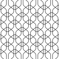Naklejka premium Vector seamless geometric pattern of black chains for wallpapers, wrapping, textile