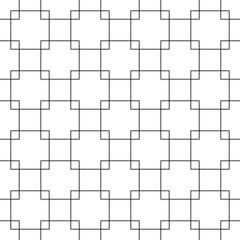 Seamless pattern of black crossed squares