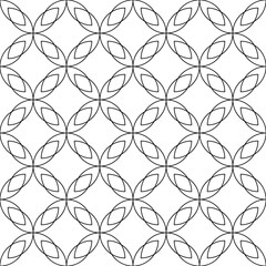 Vector seamless pattern of crossed flowers