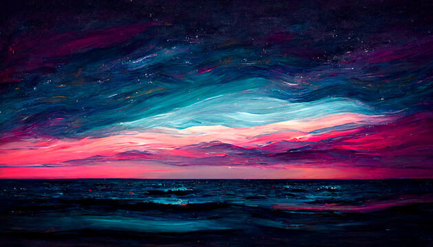 sunset over the sea © Ryuji
