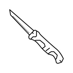keyhole saw line icon vector illustration