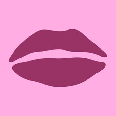 lips isolated on white