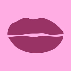 lips isolated on white