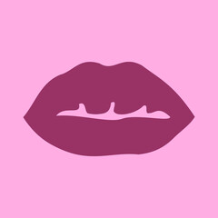 lips isolated on white