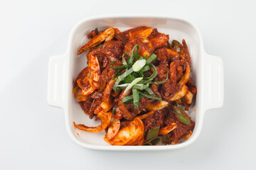 cooking, food, food, meals, food, seafood, octopus, stir-fry, stir-fried octopus, spicy, red, red, food ingredients, Korean food, Korean food, Korean food, Korean food, Korean culture,낙지볶음,낙지,해산물,