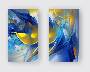 Abstract backgrounds set modern futuristic graphic. Gold, Blue background.