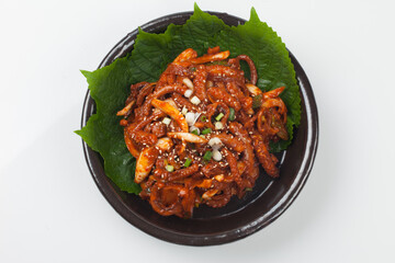 cooking, food, food, meals, food, seafood, octopus, stir-fry, stir-fried octopus, spicy, red, red, food ingredients, Korean food, Korean food, Korean food, Korean food, Korean culture,낙지볶음,낙지,해산물,