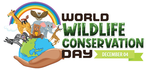 World wildlife conservation day banner design