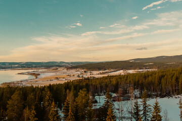 sunrise over the lake