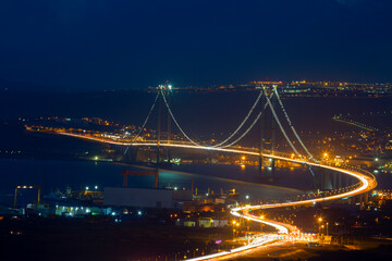 Osmangazi Bridge (Izmit Bay Bridge). IZMIT, KOCAELI, TURKEY. Longest bridge in Turkey and the...