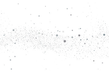 Light silver glitter confetti background. White festive texture.