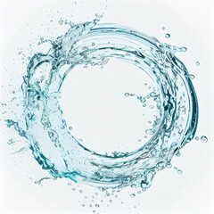 Cirle water splash of fresh water for package, advertising. Ecology concept.