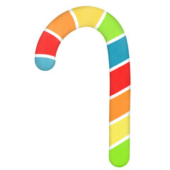 Rainbow christmas candy cane illustration