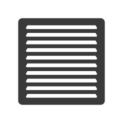 Ventilation system glyph icon isolated on white background.Vector illustration.