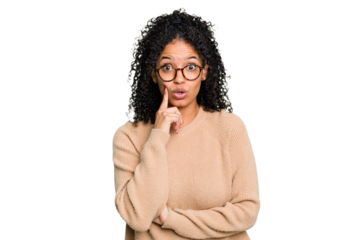 Young cute brazilian woman isolated having some great idea, concept of creativity.