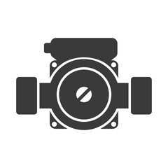 Water circulation pump glyph icon isolated on white background.Vector illustration.