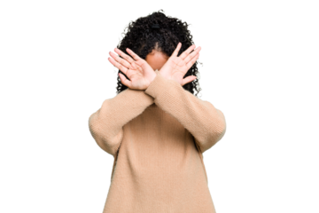 Young cute brazilian woman isolated keeping two arms crossed, denial concept.