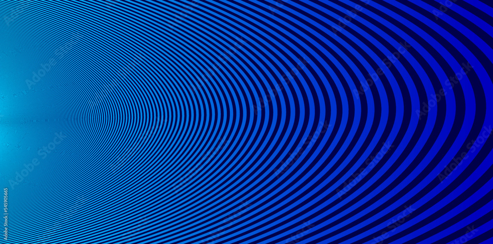 Poster blue lines in 3d perspective vector abstract background, dynamic linear minimal design, wave lied pa