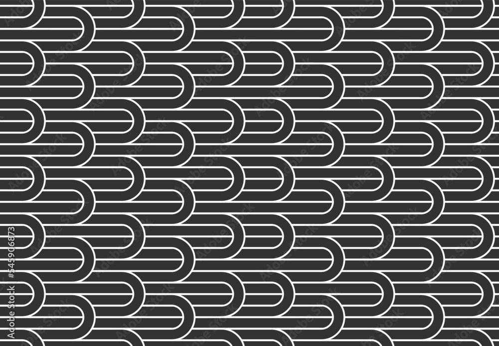 Aufkleber lined seamless vector pattern with twisted lines, geometric abstract background, stripy net, optical