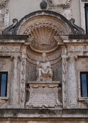 Fototapeta na wymiar Detail Palace of the captains, Ascoli Piceno - IT