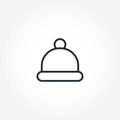 winter hat isolated vector line icon.
