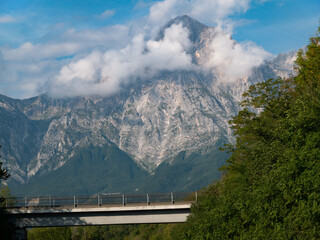 view of mount Gran Sasso in Abruzzo on Italy