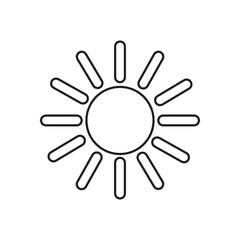 Sun icon flat design illustration