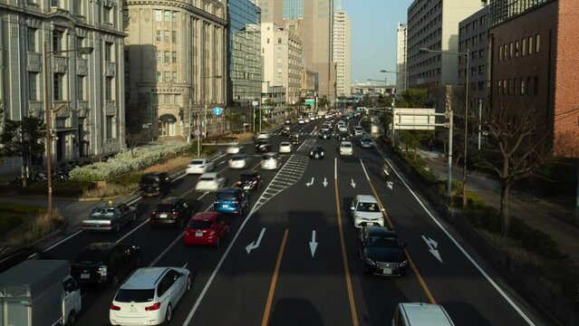 Kobe City Lapse Time with cars and bouidngs