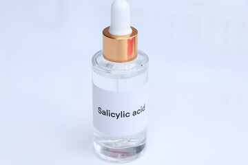 salicylic acid in a bottle, chemical ingredient in beauty product