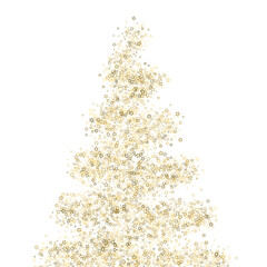 Gold Glitter Stars. Luxury Shiny Confetti.