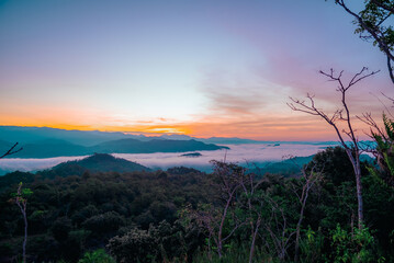 sunrise over the mountains