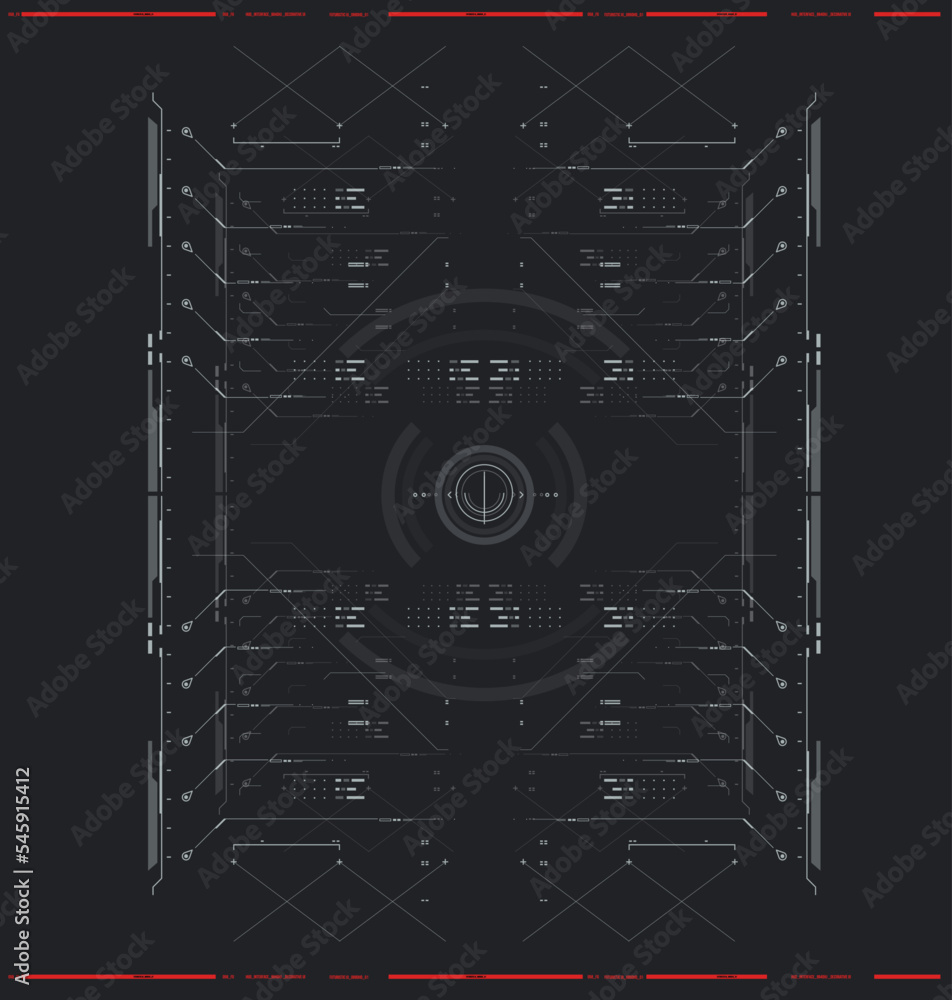 Poster cyberpunk futuristic poster. tech abstract poster template with hud elements. modern flyer for web a