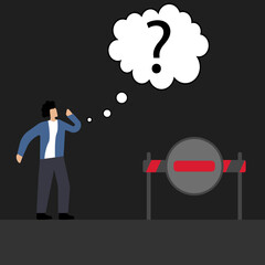 icon of a person who cannot pass because of the prohibition sign