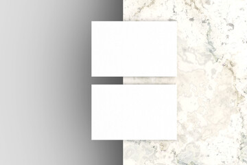blank business cards mock up. 3d illustration