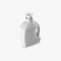 Plastic Detergent Bottle Mockup. 3D render