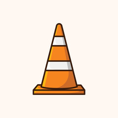 Traffic cone premium vector road divider tool