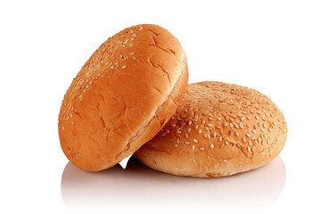 Two buns with sesame seeds