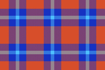Vector check textile. Texture fabric plaid. Seamless tartan pattern background.