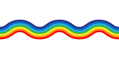 Rainbow vector illustration. Colorful abstract design. Color graphic symbol rain bow.