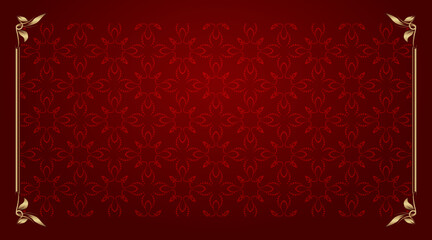 simple background with gold ornament frame