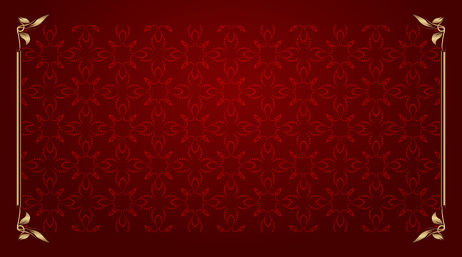 simple background with gold ornament frame