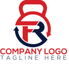 Obraz premium Letter R Logo Design Fitness Gym logo. fitness vector logo 