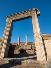 Perge, an ancient Greek city in Anatolia, a large site of ancient ruins, now in Antalya Province on the Mediterranean coast of Turkey
