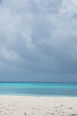 A swing at the middle of sea at Fulidhoo, Maldives.