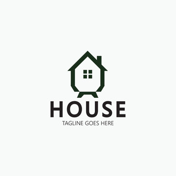 House logo design template. Vector illustration