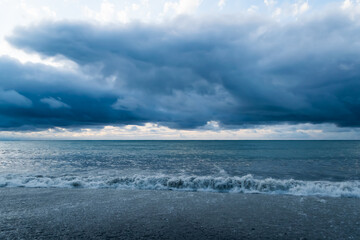 storm over the sea