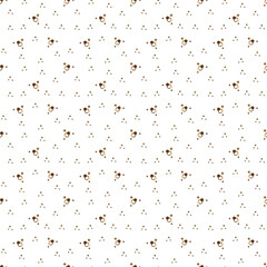 Fototapeta premium Pattern with snowflakes3. Cute pattern with snowflakes or stars. Cartoon doodle vector illustration.