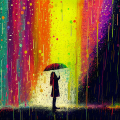Rain in colore